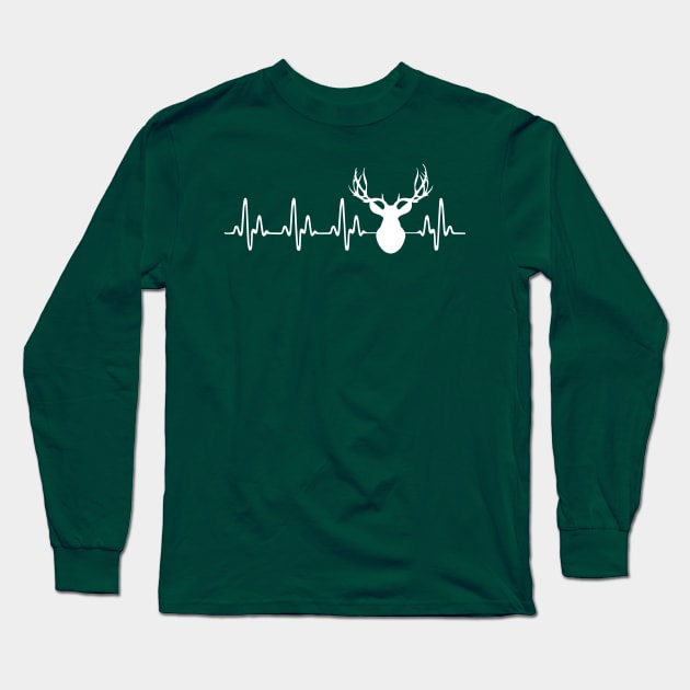 Heartbeat Deer Hunting T-shirt Long Sleeve T-Shirt by jMvillszz